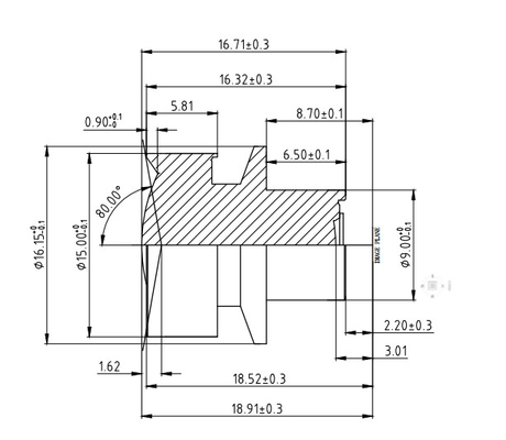 1.3/2MP OMS カー・イン・キャビンのレンズ 先進的な光学設計 NIR センシング 最大画像高さØ2.7,F/NO2.0