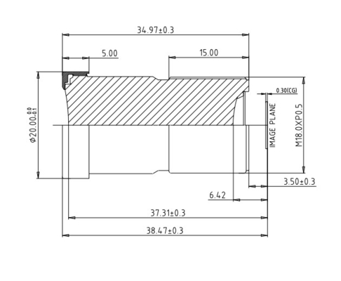 SC2210 EFL9.3mm 運転者の疲労監視システム 光学産業における安全と保護のためのレンズ
