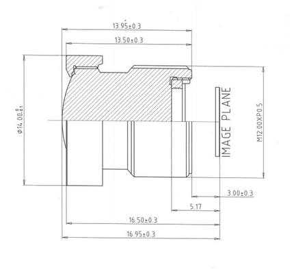 ブラック サラウンドビューカメラ レンズ EFL3.45mm パークアシストのための全方位視点