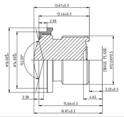 OMS M12車のカメラ レンズ2.35mm 1/2.7&quot;防水HD